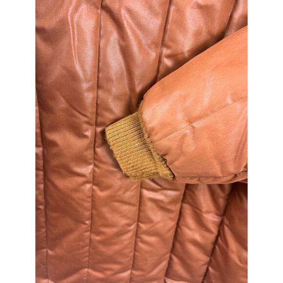 Weather Tamer Vintage Insulated Coat Men’s 38 Brown Quilted Zip Front USA Made - Picture 6 of 13